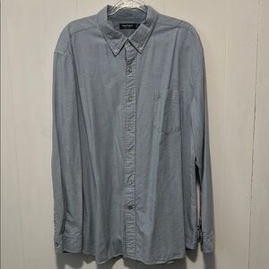 Nautica Blue Casual Button Down Shirt with Classic Collar